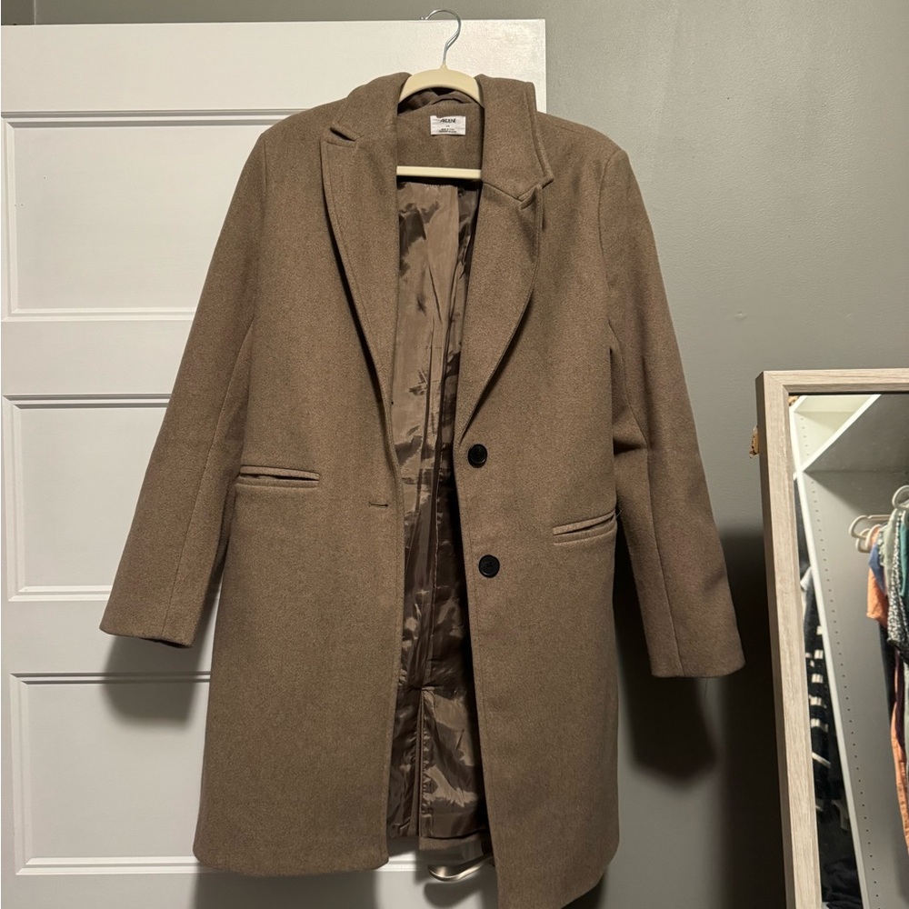 Brown Ardene Felt Coat
